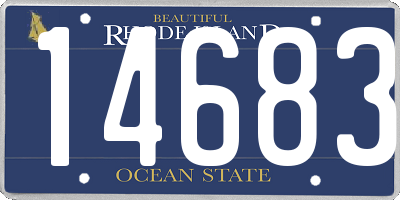 RI license plate 14683