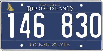 RI license plate 146830