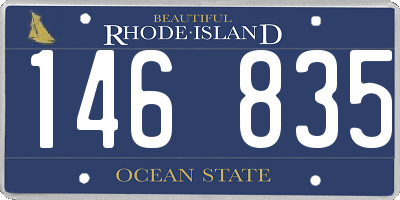 RI license plate 146835
