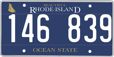 RI license plate 146839
