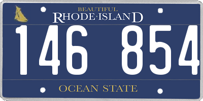 RI license plate 146854