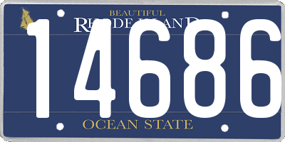 RI license plate 14686