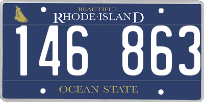 RI license plate 146863