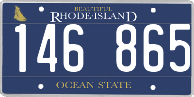 RI license plate 146865