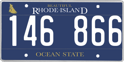 RI license plate 146866