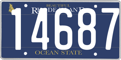 RI license plate 14687
