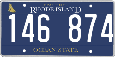 RI license plate 146874