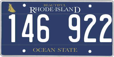 RI license plate 146922