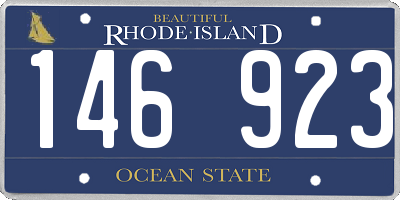 RI license plate 146923