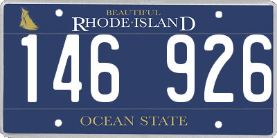 RI license plate 146926
