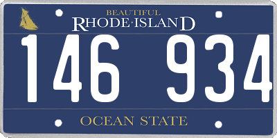 RI license plate 146934