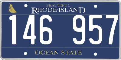 RI license plate 146957
