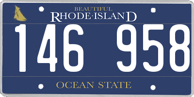 RI license plate 146958