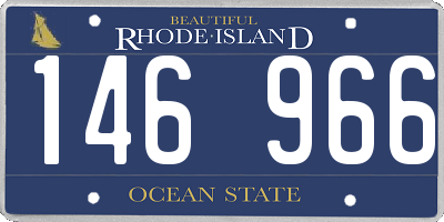 RI license plate 146966