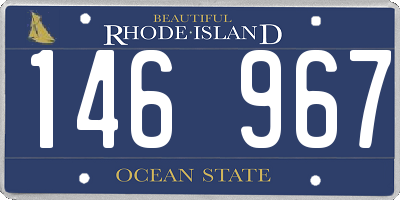 RI license plate 146967