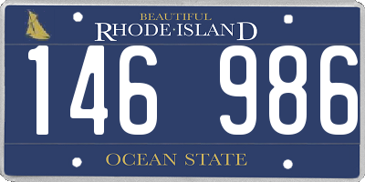 RI license plate 146986
