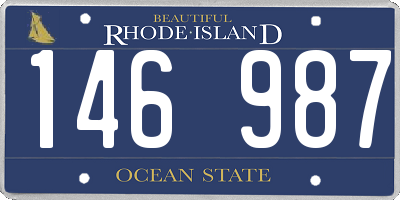 RI license plate 146987
