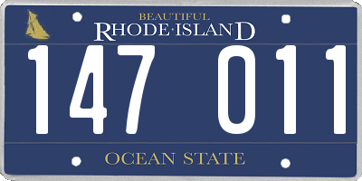 RI license plate 147011