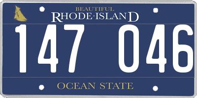 RI license plate 147046