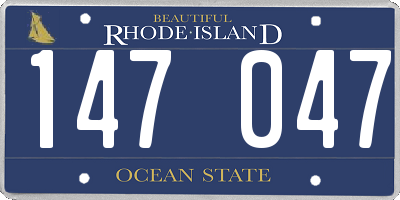 RI license plate 147047
