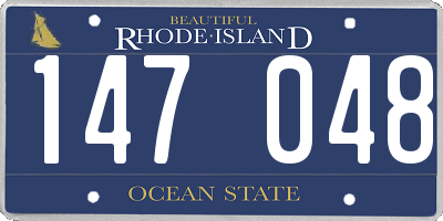 RI license plate 147048