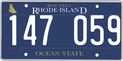 RI license plate 147059