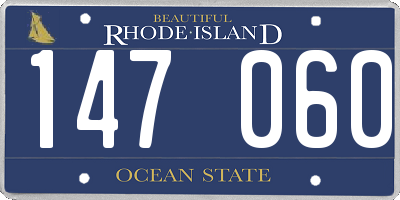 RI license plate 147060