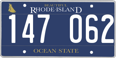 RI license plate 147062