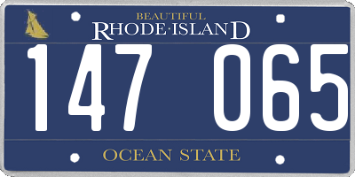RI license plate 147065