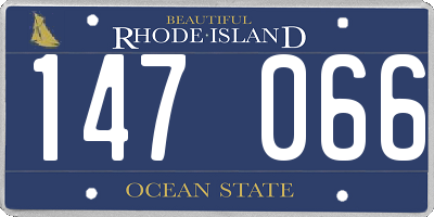 RI license plate 147066