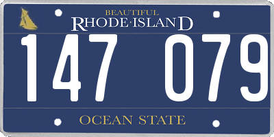 RI license plate 147079