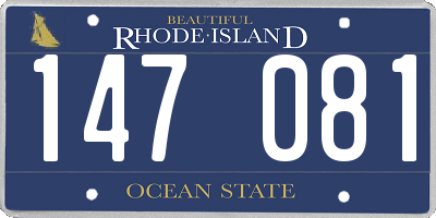 RI license plate 147081