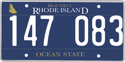 RI license plate 147083
