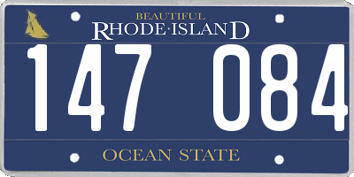 RI license plate 147084