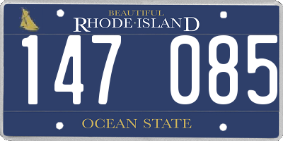 RI license plate 147085