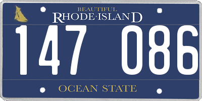 RI license plate 147086