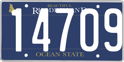 RI license plate 14709