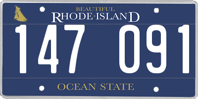 RI license plate 147091