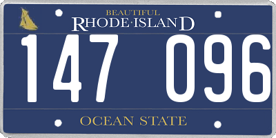 RI license plate 147096
