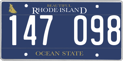 RI license plate 147098