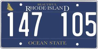 RI license plate 147105