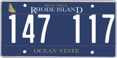 RI license plate 147117