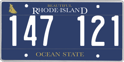 RI license plate 147121