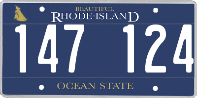 RI license plate 147124