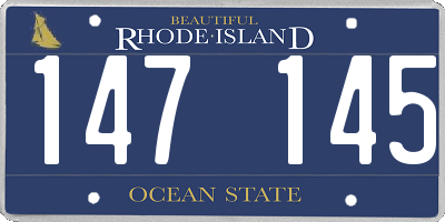 RI license plate 147145