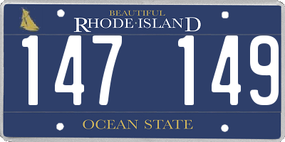 RI license plate 147149