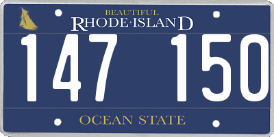 RI license plate 147150