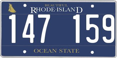 RI license plate 147159