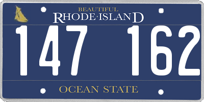 RI license plate 147162
