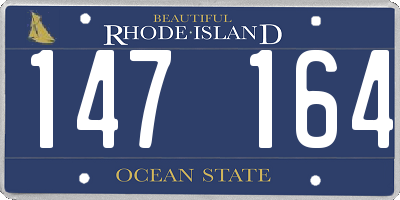RI license plate 147164